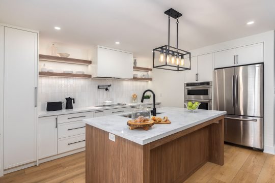 Cozy kitchen corner with breakfast nook, photographed for a Toronto lifestyle brand
