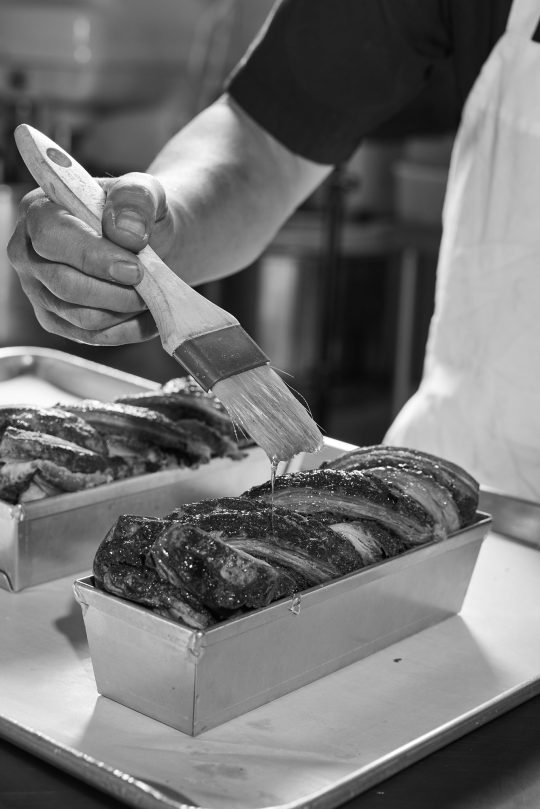 Artisan bread loaf from a Toronto bakery, styled for a commercial food photography shoot
