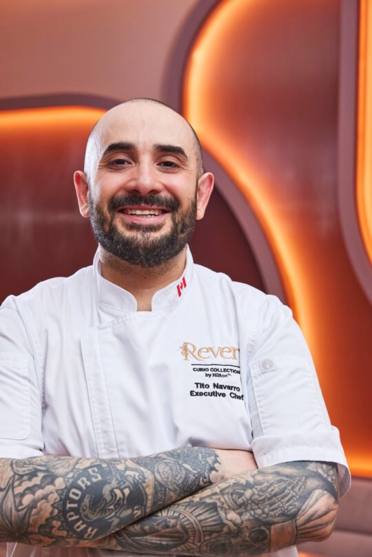 Portrait of chef profile in the restaurant ambience