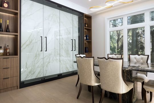 Modern high-end dining room design captured by Toronto interior photographer