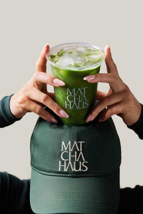 Healthy green tea matcha powder - product drink photography