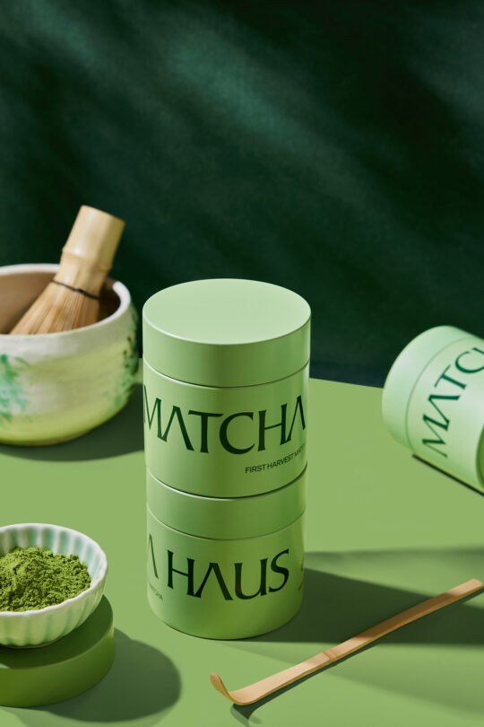 Healthy green tea matcha powder - product drink photography