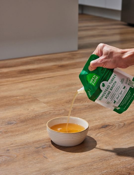 Product photography for pet food in the kitchen area