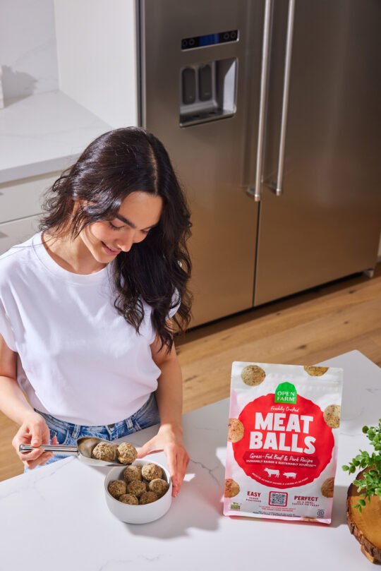 Product lifestyle Photography for dog food in the kitchen set up
