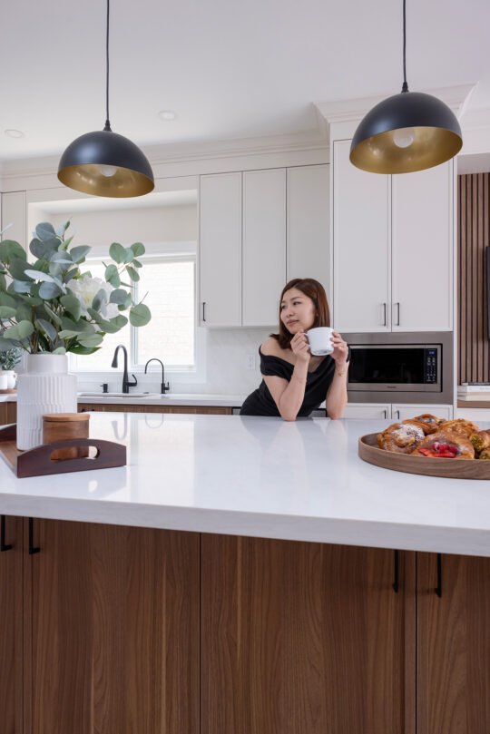 Interior photography of Bright minimalist kitchen, modern and minimalist look